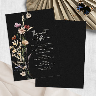 Black Elegant Rehearsal Dinner Invitation