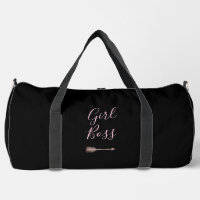 Black Elegant Script Girl Boss