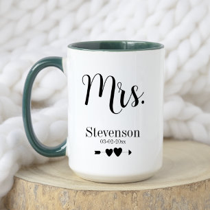 Black Elegant Wedding Bride Wife-to-Be Mug