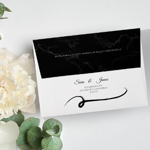 Black Elegant wedding Envelope