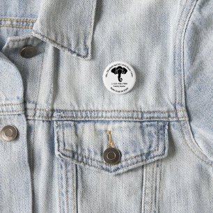 Black Elephant  Family Home Address Republican  3 Cm Round Badge