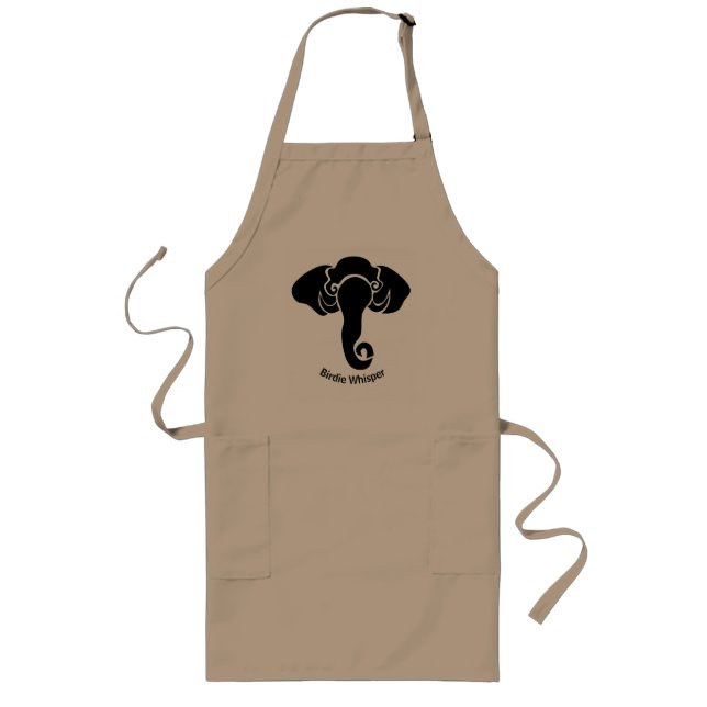 Black Elephant  Family Home Address Republican  Long Apron (Front)