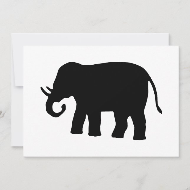 Black Elephant Invitation (Front)