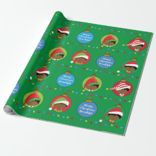 Black Elf Boy Wrapping Paper