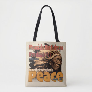 Black Elk "Know the Power that is Peace" tote bag