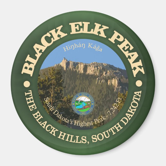 Black Elk Peak Magnet (Front)