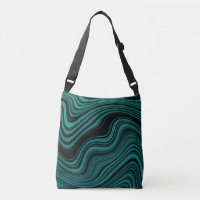 Black & Emerald Wavy Abstraction