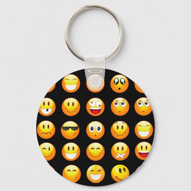 black emojis key ring (Front)