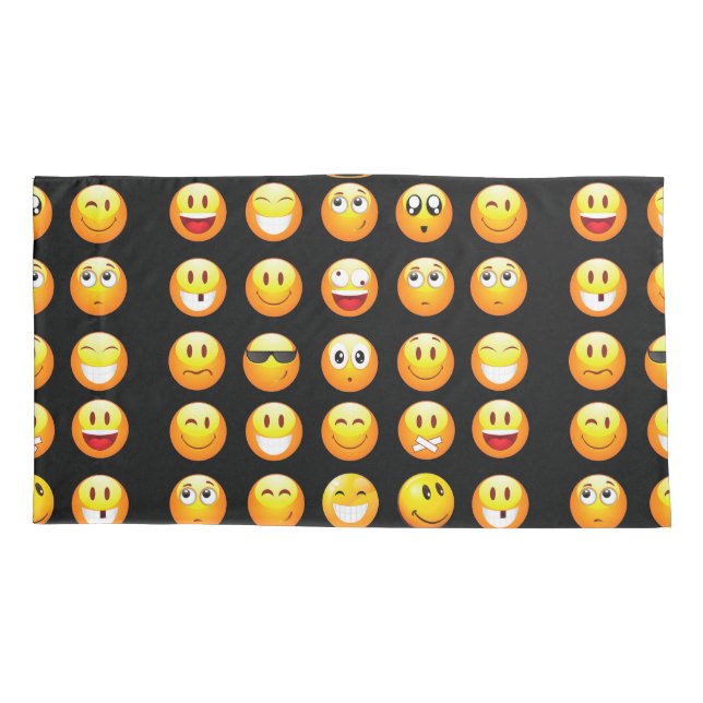 black emojis pillow case (Back)