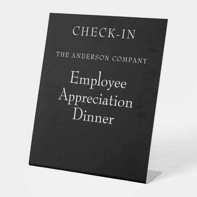 Black Employee Appreciation Event  Pedestal Sign (Front)