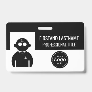 Black Employee ID Badge