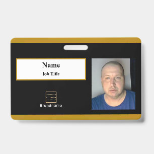 Black Employee ID Badge