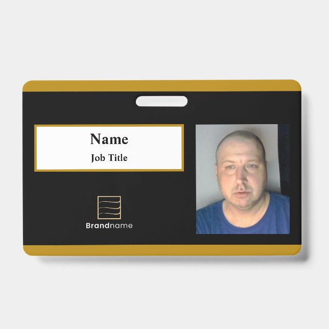 Black Employee ID Badge (Front)