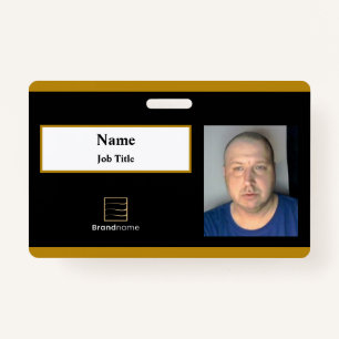 Black Employee ID Badge
