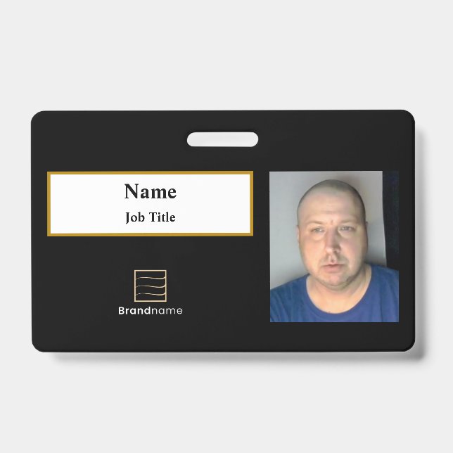 Black Employee ID Badge (Front)