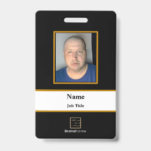 Black Employee ID Badge