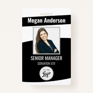 Black Employee Photo ID Badge