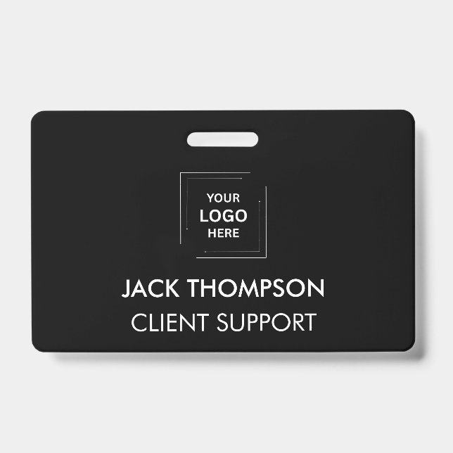 Black Employee Staff Identity Design ID Badge (Front)