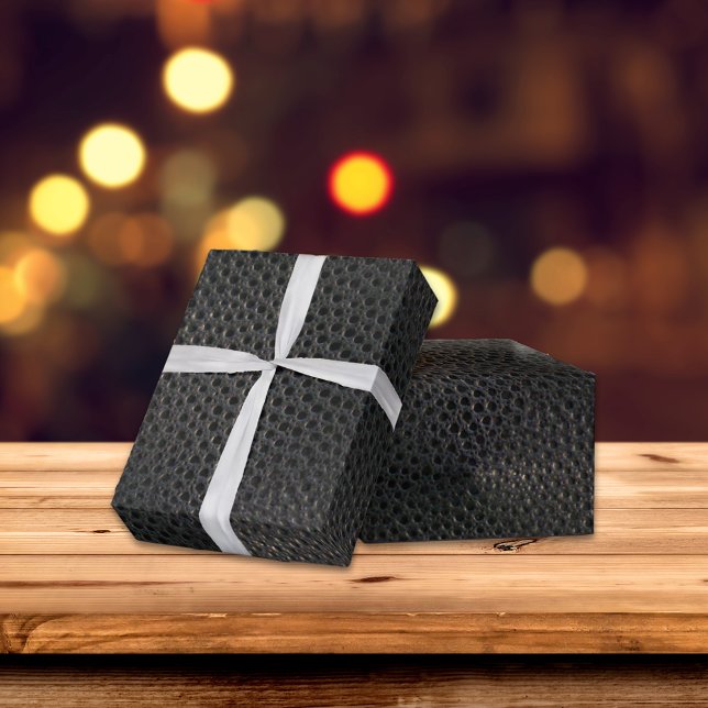 Black Emu Skin Look-Like Leather Wrapping Paper (Creator Uploaded)