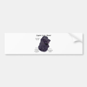 Black English Cocker Spaniel History  Bumper Sticker