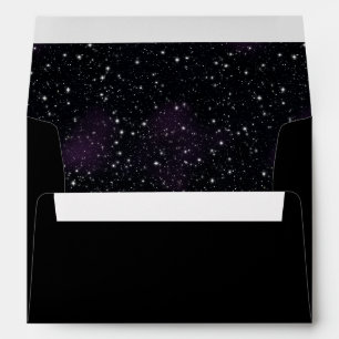 Black Envelope Space Stars Galaxy Nebula Lining