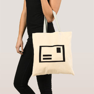 Black Envelope Tote Bag