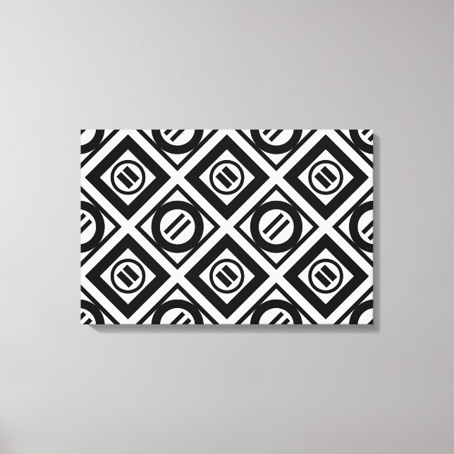 Black Equal Sign Geometric Pattern on White (Front)