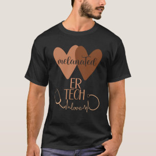 Black ER Tech Melanated Black History Emergency Te T-Shirt