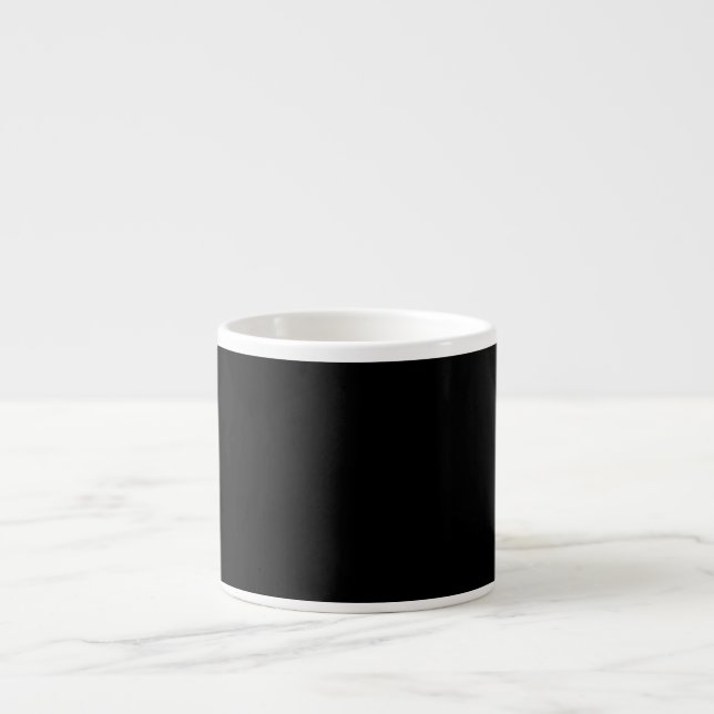 Black Espresso Mug Minimalist Ceramic Coffee Cup (Front)