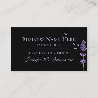 Black essential oils Lavender Business Card