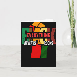 Black Everything Always Rock Sticker  Card