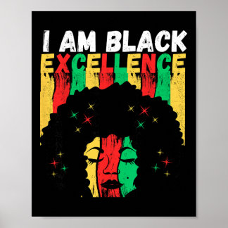 Black Excellence African Black History Month Junet Poster