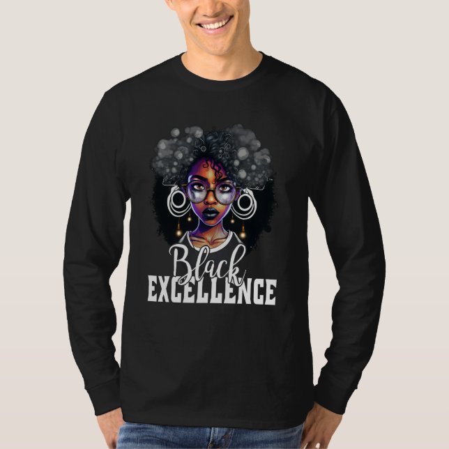 Black Excellence African Pride Black History Month T-Shirt (Front)