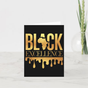 Black Excellence Black History Month Afro Motivati Card