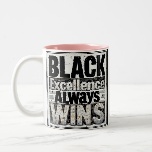 Black excellence-Black History Month Two-Tone Coffee Mug (Left)