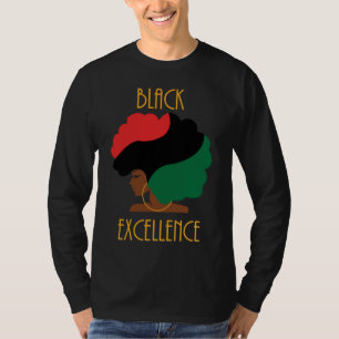 Black Excellence Pan African Flag Afro Black Histo T-Shirt