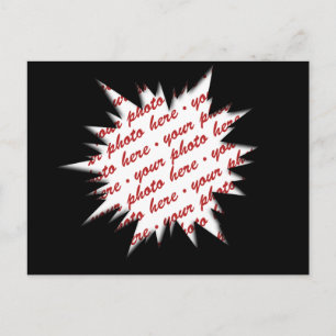 Black EXPLODE  Photo Frame Postcard
