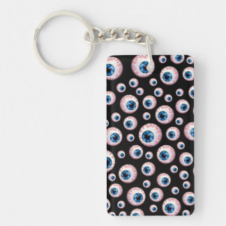 Black eyeball pattern key ring