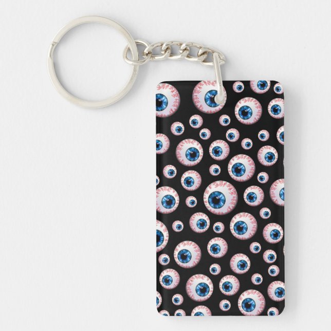 Black eyeball pattern key ring (Front)