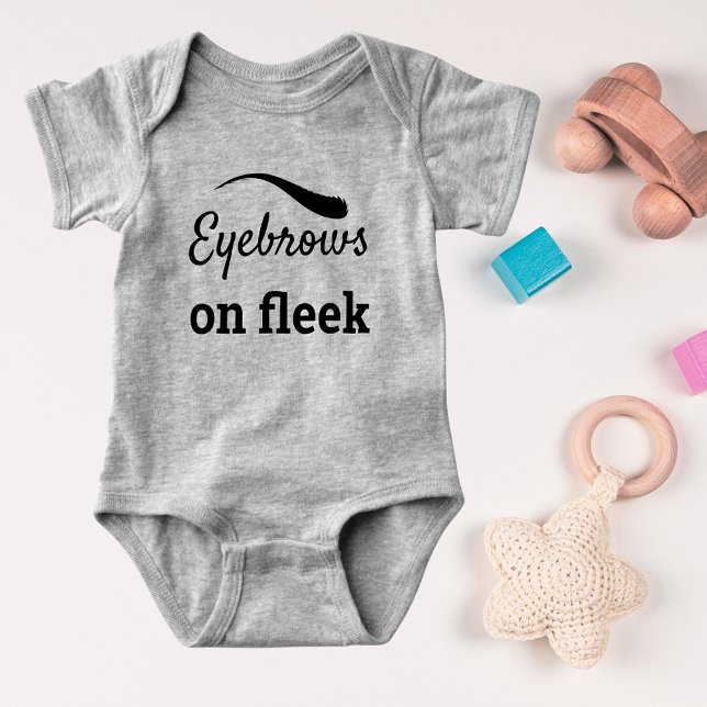 Black Eyebrows on Fleek Trendy Flawless Style, ZFJ Baby Bodysuit (Black Eyebrows on Fleek Trendy Flawless Style, ZFJ Baby Bodysuit)