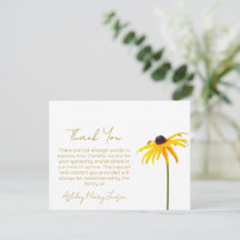 Black Eyed Susan | Bereavement Thank You Card