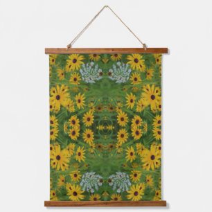 Black Eyed Susan Daisy Flower Painting Abstract Hanging Tapestry