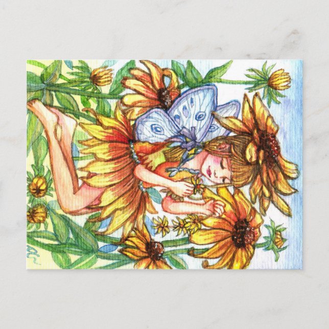 Black-eyed Susan Fairy Postcard (Front)
