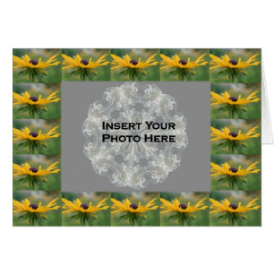 Black Eyed Susan Floral Border Photo Card
