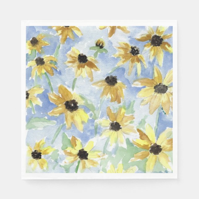 Black Eyed Susan Floral Napkin (Front)