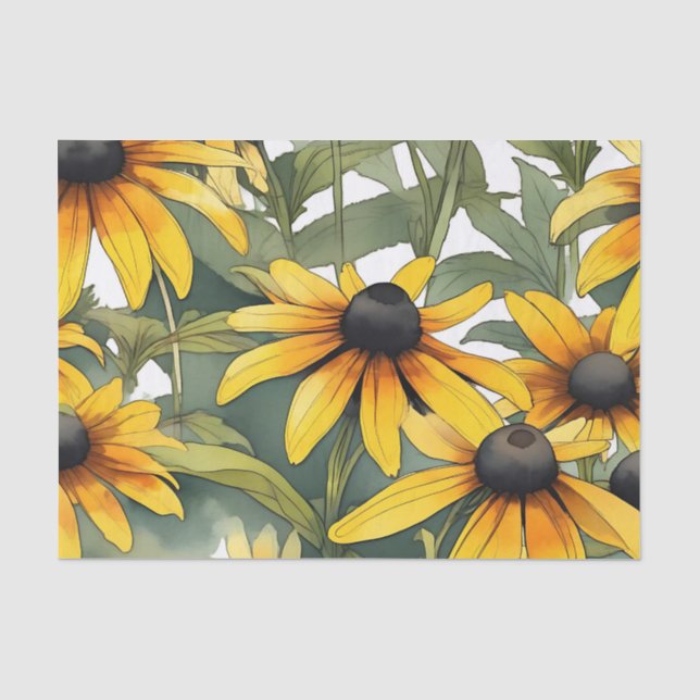 Black-Eyed Susan Floral Tissue Paper (Front)