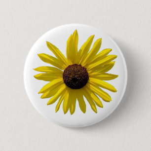 Black Eyed Susan Flower 6 Cm Round Badge