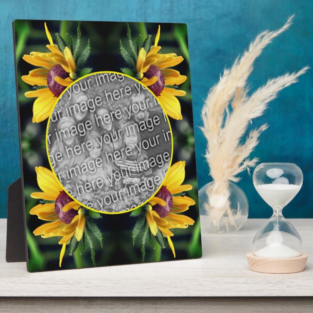 Black Eyed Susan Flower Add Your Own Photo    Plaque (Side)