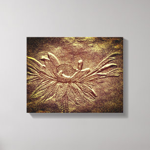 Black Eyed Susan Flower Art Sculpted Effect  Canvas Print