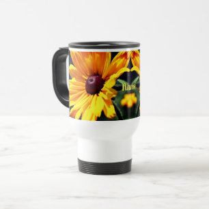 Black Eyed Susan Flower Personalized Travel Mug
